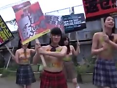 Japanese Topless Protest March